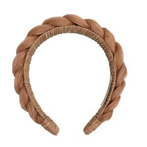 Loeffler Randall Braided Padded Headband in Light Tan